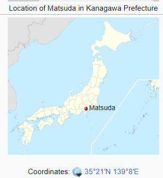 location of Matsuda, Japan