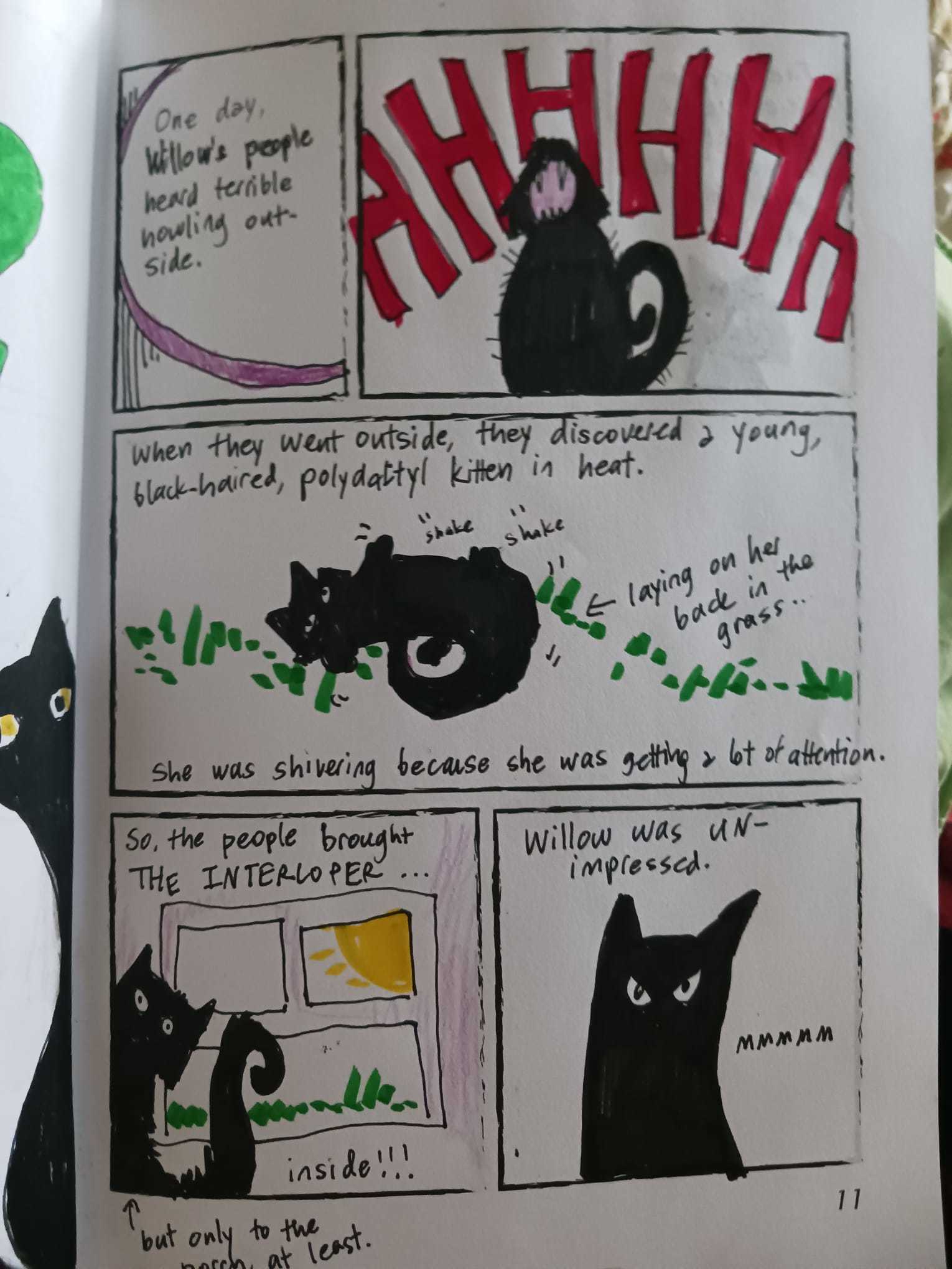 Full panel spread of the introduction of rhubarb