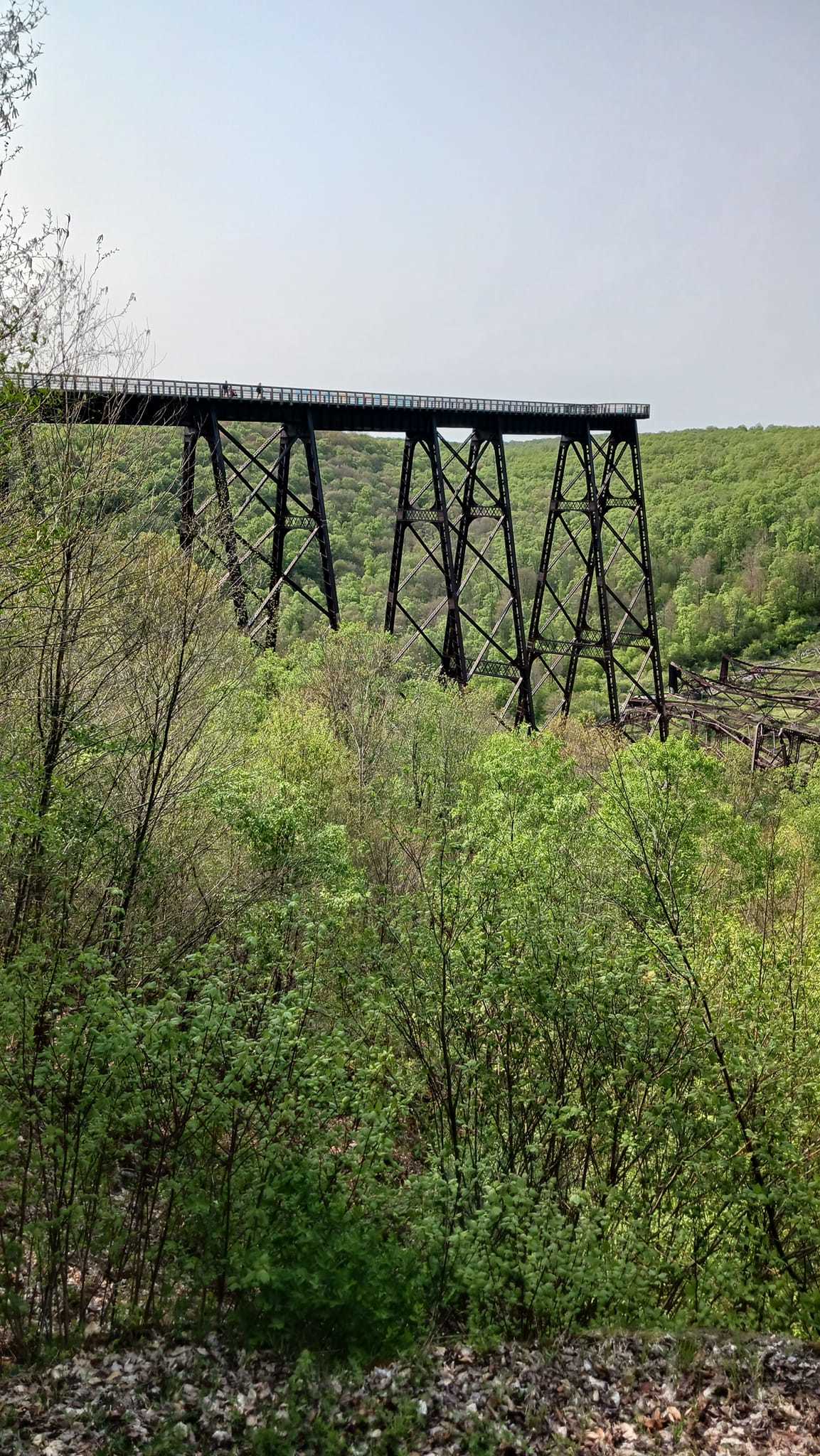 The bidge is very tall. 